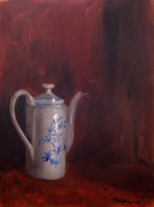 Tea pot on Red 