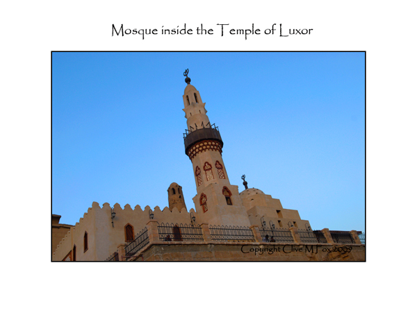 Mosque built inside the Temple of Luxor