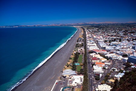 Napier, Hawke's Bay, North Island, New Zealand - aerial 