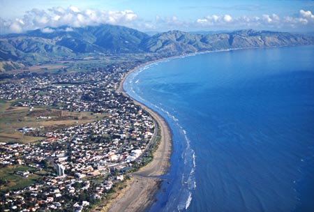 Paraparaumu, Kapiti Coast, Lower North Island, New Zealand - aerial 