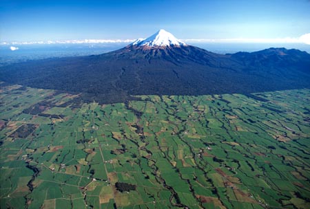 Mt Taranaki / Egmont, Taranaki, North Island, New Zealand - aerial