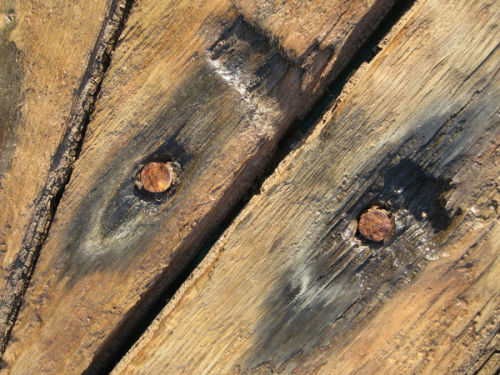 bolted planks