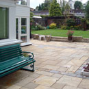 Completed patio and landscaping