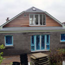 Rear elevation during construction