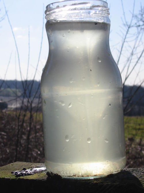 Water sample AFTER the new JEWEL System had been installed. 2010.