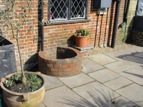 We discovered this small well on site during the laying of drains. Having made a feature of it, its now used for irrigation.