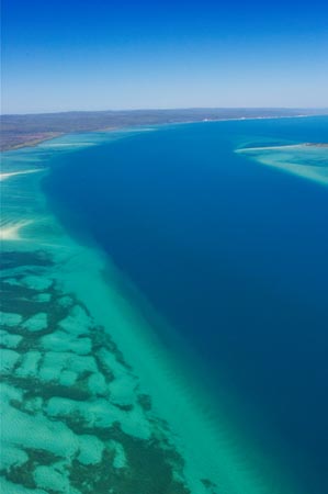 Great Sandy Straits and Fraser Island , Queensland, Australia - aerial 