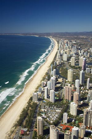 Main Beach, Gold Coast, Queensland, Australia - aerial 