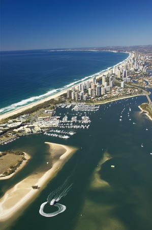The Broadwater, Gold Coast, Queensland, Australia - aerial 