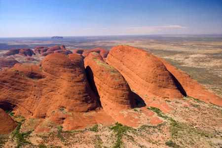 Kata Tjuta (The Olgas) , Uluru - Kata Tjuta National Park, World Heritage Area, Northern Territory, Australia - aerial 