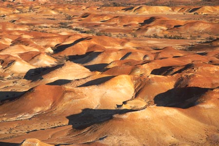 Painted Hills, near William Creek, Outback, South Australia, Australia - aerial 