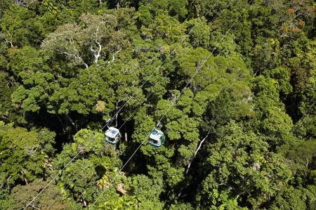 Skyrail, Barron Gorge National Park, Cairns, North Queensland, Australia - aerial 
