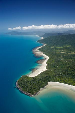 Cape Tribulation, Daintree National Park (World Heritage Area), North Queensland, Australia - aerial 