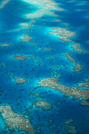 Undine Reef, Great Barrier Reef Marine Park, North Queensland, Australia - aerial 
