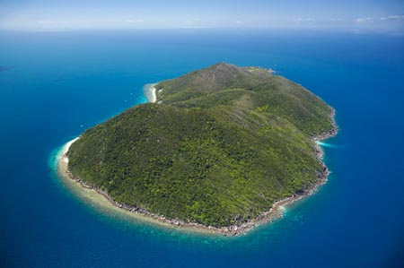 Fitzroy Island, near Cairns, North Queensland, Australia - aerial