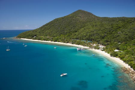 Fitzroy Island, near Cairns, North Queensland, Australia - aerial 