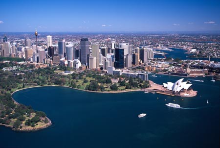 Sydney Opera House & Sydney Harbour, Australia - aerial
