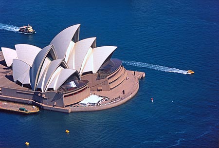 Sydney Opera House & Sydney Harbour, Australia - aerial