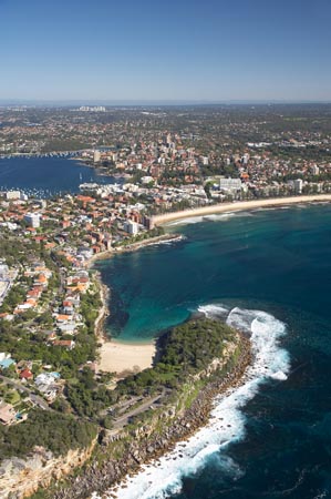 Shelly Beach, Manly, Sydney, New South Wales, Australia - aerial
