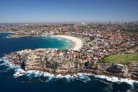 Bondi Beach, Sydney, New South Wales, Australia - aerial
