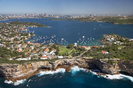 The Gap, Watsons Bay and Sydney Harbour, Sydney, New South Wales, Australia - aerial