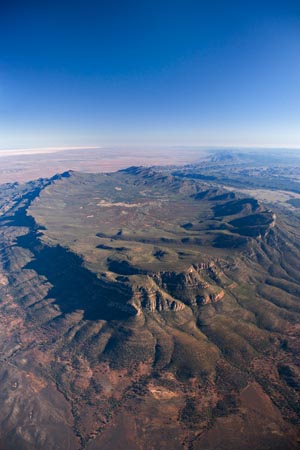 Wilpena Pound, Flinders Ranges, South Australia, Australia - aerial 