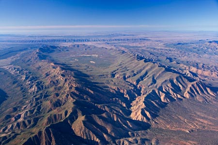 Wilpena Pound, Flinders Ranges, South Australia, Australia - aerial 