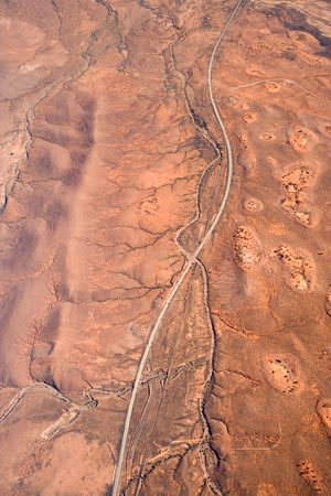 Hawker - Parachilna Road, Flinders Ranges, South Australia, Australia - aerial 