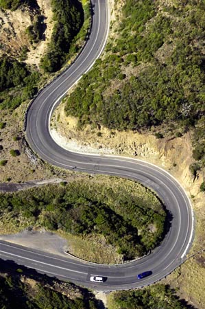 Great Ocean Road near Lorne, Victoria, Australia - aerial 