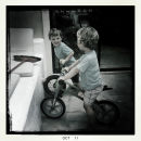 Boys on balance bikes