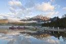 Misty Start Pyramid Lake