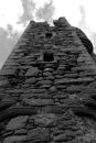 Towering castle ruin
