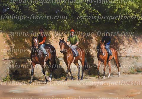 'First Lot, Newmarket' - a Limited Edition Print by Jacqueline Stanhope.