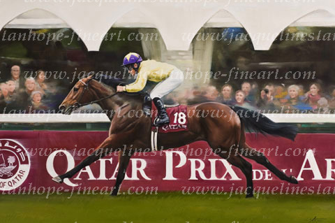 SEA THE STARS (Prix de l'Arc de Triomphe) - a Limited Edition Print by Jacqueline Stanhope