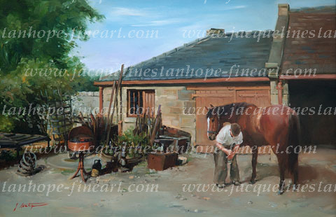 BLACKSMITH'S YARD - a Limited Edition Print by Jacqueline Stanhope.