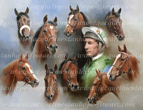 LESTER PIGGOTT'S EPSOM DERBY WINNERS - a Limited Edition Print by Jacqueline Stanhope