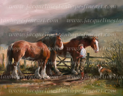 CLYDESDALES - a Limited Edition Print by Jacqueline Stanhope.