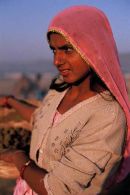 Cow dung woman, Pushkar, India