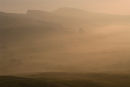 Peak District, early morning mist Castleton