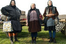 Romanian peasant women at the market