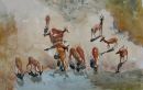 Cocktail Hour - 
Short listed for the David Shepherd Wildlife Artist of the Year 2010 - SOLD
