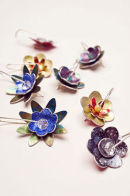 Lily or Ranunculus earrings