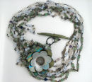 Ranunculus multi-strand necklace