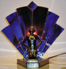 Tiffany stained glass fan lamp by Kevin Williamson