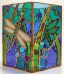 Tiffany stained glass dragonfly night light by Laura Thomlinson.