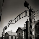 The Entrance Gate into Auschwitz Concentration and Extermination Camp