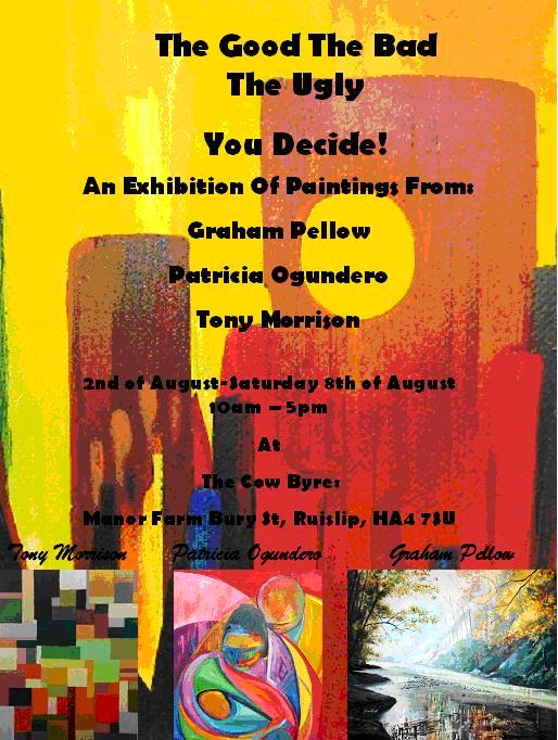 Exhibition Poster
Background painting by Patricia Ogundero
