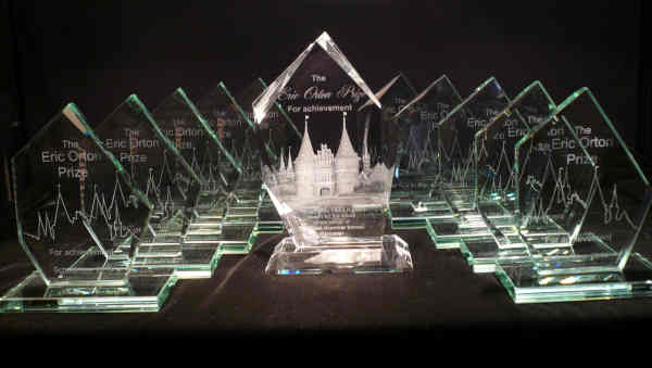 Eric Orton trophy plus the 10 years of prizes