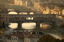 Famous Ponte Vecchio bridge over the river Arno Florence