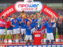 Lifting the trophy